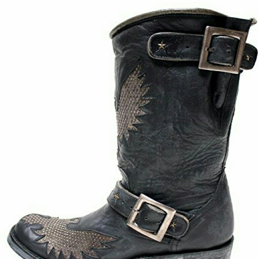 Old gringo Biker Iron Eagle leather boots size 8